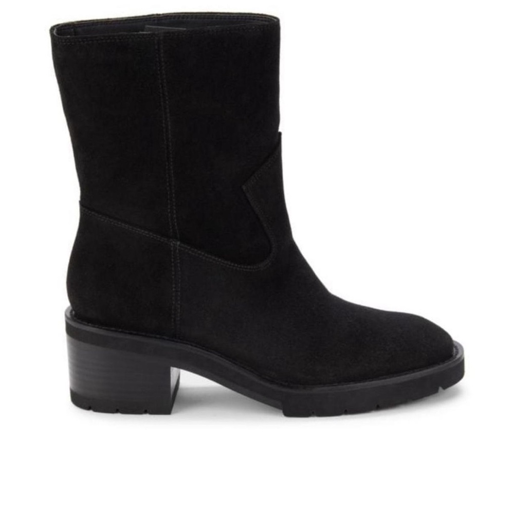 NWT 57MM Stuart WEITZMAN Boulevard suede black ankle Boots